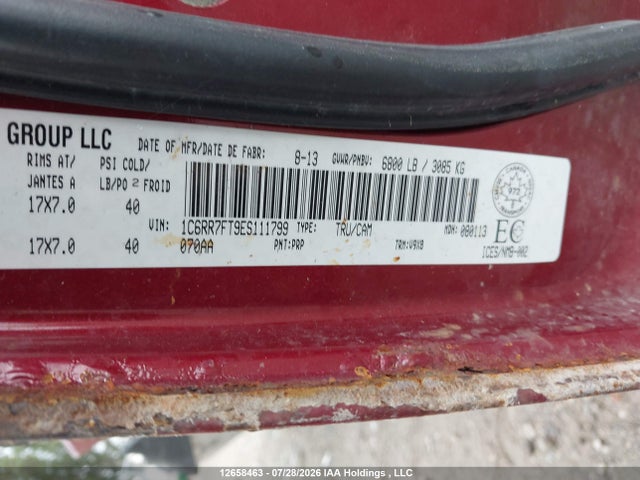 12658463 :رقم المزاد ، 1C6RR7FT9ES111799 vin ، 2014 Ram 1500 St مزاد بيع