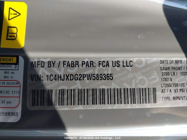 2023 Jeep Wrangler 4-door Willys მანქანა იყიდება აუქციონზე, vin: 1C4HJXDG2PW589365, აუქციონის ნომერი: 12658475