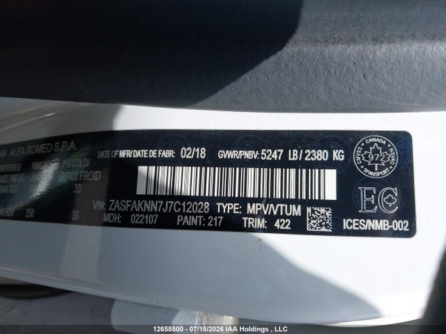 ZASFAKNN7J7C12028 Alfa Romeo Stelvio Ti Sport