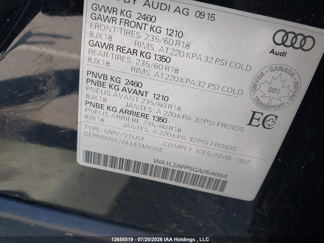 Audi Q5 Premium Plus 2016 WA1L2AFP5GA054684 Image 19