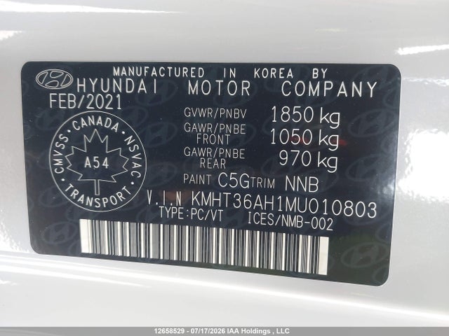 KMHT36AH1MU010803 Hyundai VELOSTER N