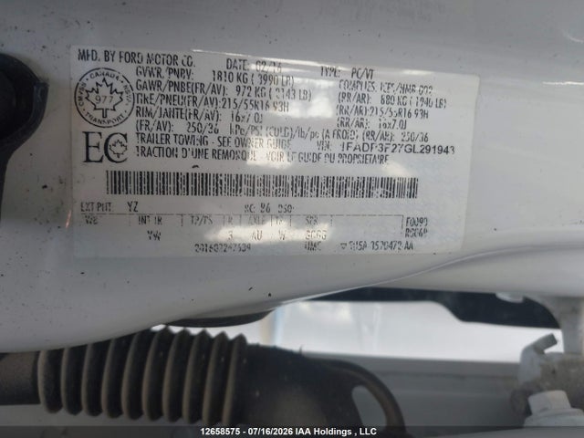 Ford FOCUS SE 2016 1FADP3F27GL291943 Image 9