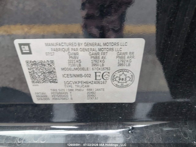 Продаж на аукціоні авто 2017 Chevrolet Silverado K1500 Custom, vin: 1GCVKPEH6HZ406167, номер лоту: 12658591