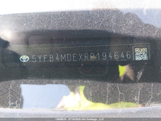 12658610 :رقم المزاد ، 5YFB4MDEXRP194646 vin ، 2024 Toyota Corolla Le مزاد بيع