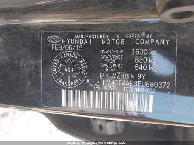 Hyundai ACCENT L 2015 KMHCT4AE3FU880372 Image 18