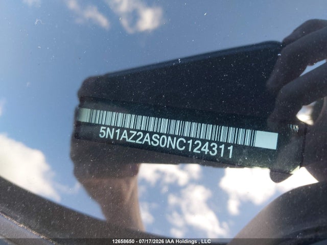 Aukcja sprzedaży 2022 Nissan Murano S, vin: 5N1AZ2AS0NC124311, numer aukcji: 12658650