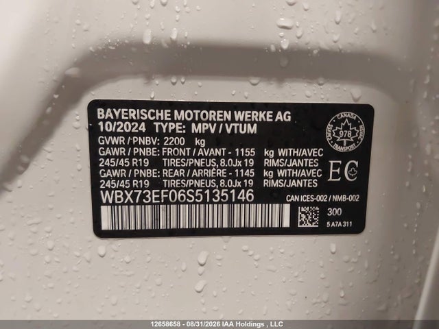 Продаж на аукціоні авто 2025 Bmw X1 Xdrive28i, vin: WBX73EF06S5135146, номер лоту: 12658658