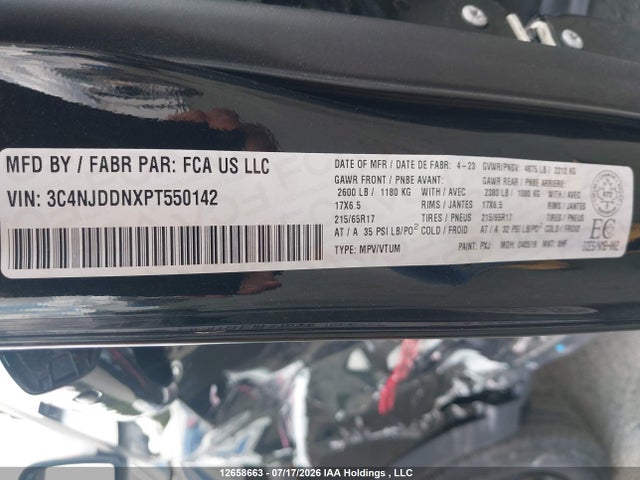 3C4NJDDNXPT550142 Jeep Compass Trailhawk