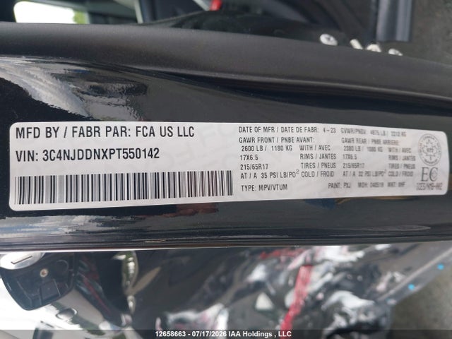 3C4NJDDNXPT550142 Jeep Compass Trailhawk