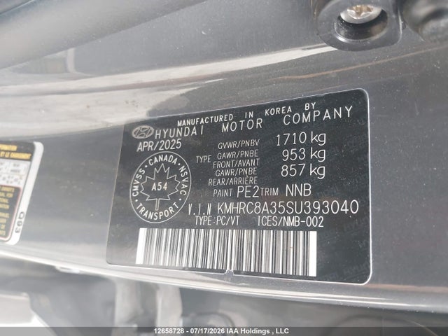 Hyundai Venue Preferred 2025 KMHRC8A35SU393040 Image 9