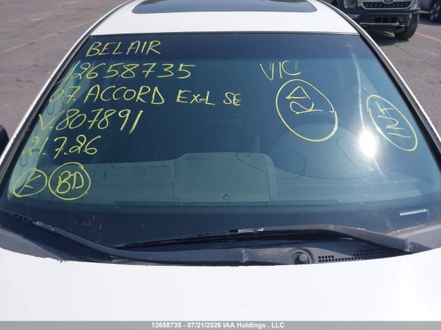 12658735 :رقم المزاد ، 1HGCM56767A807891 vin ، 2007 Honda Accord Ex-l/se مزاد بيع