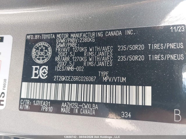 2T2GKCEZ6RC026067 Lexus Nx 350h 350h