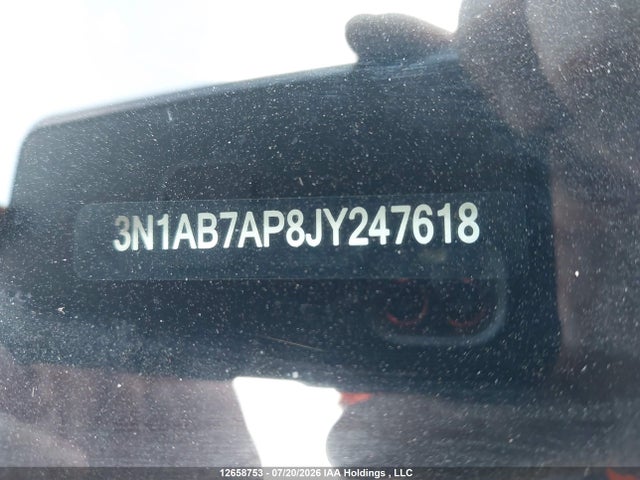 12658753 :رقم المزاد ، 3N1AB7AP8JY247618 vin ، 2018 Nissan Sentra S/sv/sr/sl مزاد بيع