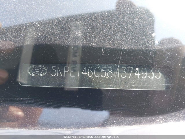 Продаж на аукціоні авто 2008 Hyundai Sonata Gl/gls, vin: 5NPET46C58H374933, номер лоту: 12658760