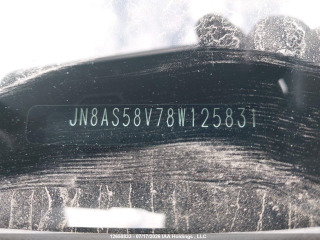 12658833 :رقم المزاد ، JN8AS58V78W125831 vin ، 2008 Nissan Rogue S مزاد بيع