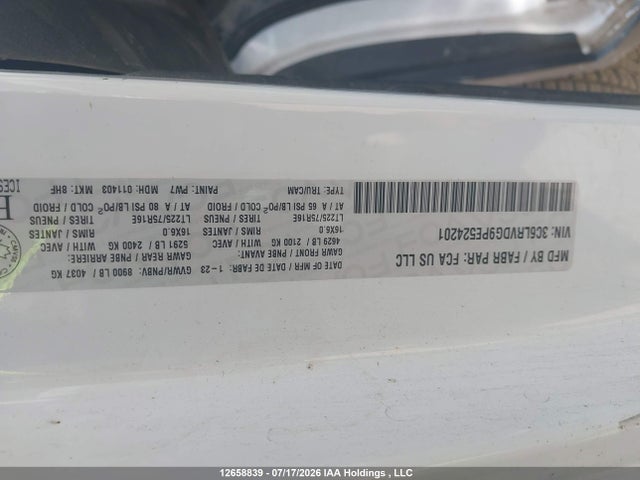 RAM Promaster 2500 2500 High 2023 3C6TRVDG9PE524201 Image 9