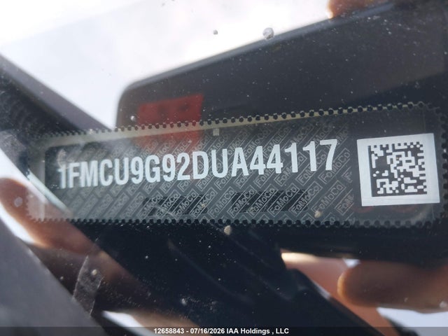 12658843 :رقم المزاد ، 1FMCU9G92DUA44117 vin ، 2013 Ford Escape Se مزاد بيع