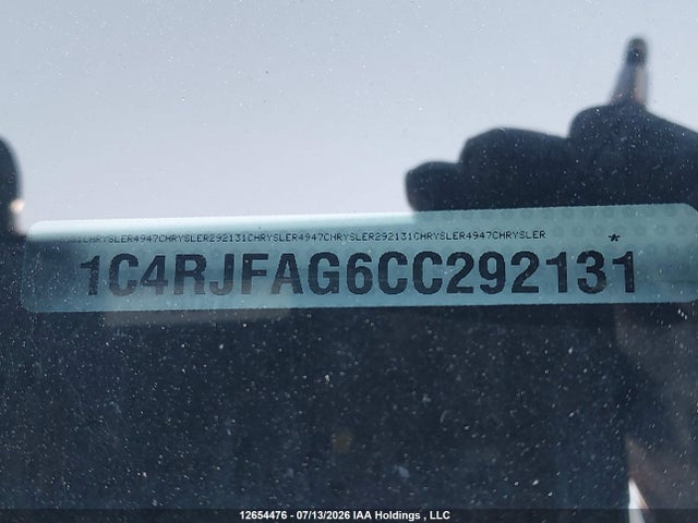 12654476 :رقم المزاد ، 1C4RJFAG6CC292131 vin ، 2012 Jeep Grand Cherokee Laredo مزاد بيع