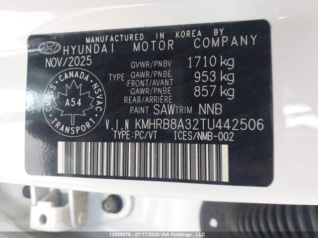 Hyundai Venue Essential 2026 KMHRB8A32TU442506 Image 9