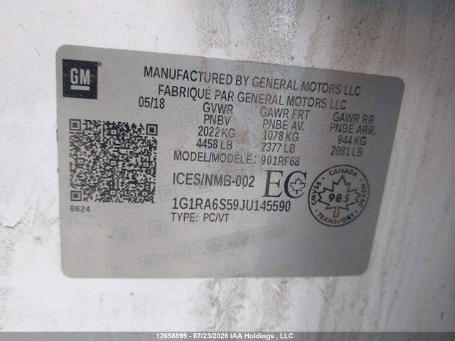 Chevrolet VOLT LT 2018 1G1RA6S59JU145590 Image 18