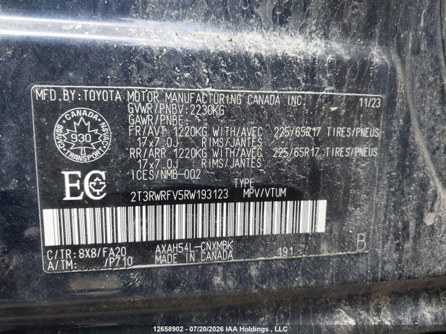 2T3RWRFV5RW193123 Toyota Rav4 Xle/woodland Edition