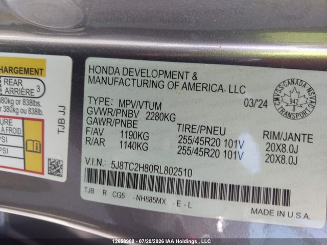Acura Rdx Platinum Elite A-spec 2024 5J8TC2H80RL802510 Image 18