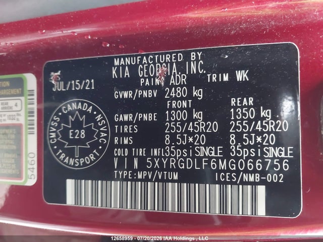 KIA SORENTO LX 2021 5XYRGDLF6MG066756 Image 18