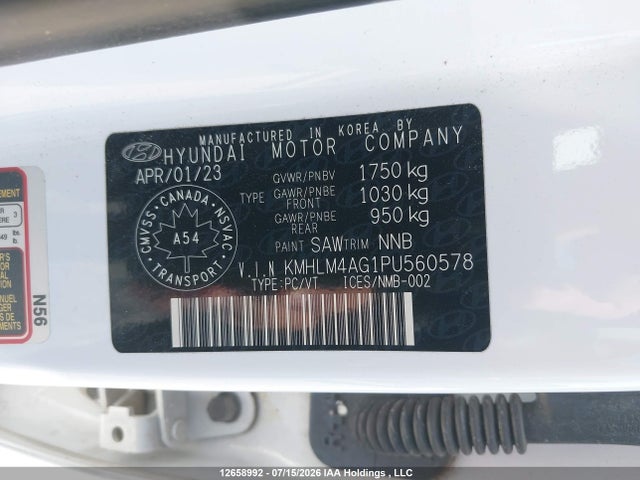 Hyundai ELANTRA SEL 2023 KMHLM4AG1PU560578 Image 9