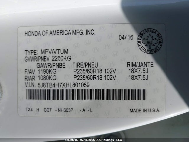 Acura Rdx Elite 2017 5J8TB4H7XHL801059 Image 19