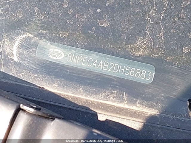 12659034 :رقم المزاد ، 5NPEC4AB2DH568831 vin ، 2013 Hyundai Sonata Se/limited مزاد بيع