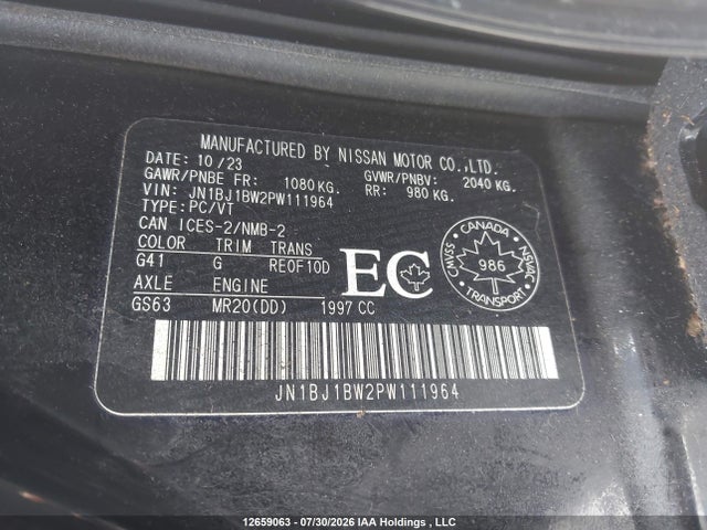 Продажа на аукционе авто 2023 Nissan Qashqai, vin: JN1BJ1BW2PW111964, номер лота: 12659063