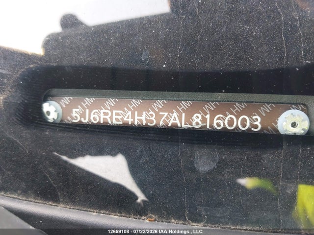 12659108 :رقم المزاد ، 5J6RE4H37AL816003 vin ، 2010 Honda Cr-v Lx مزاد بيع