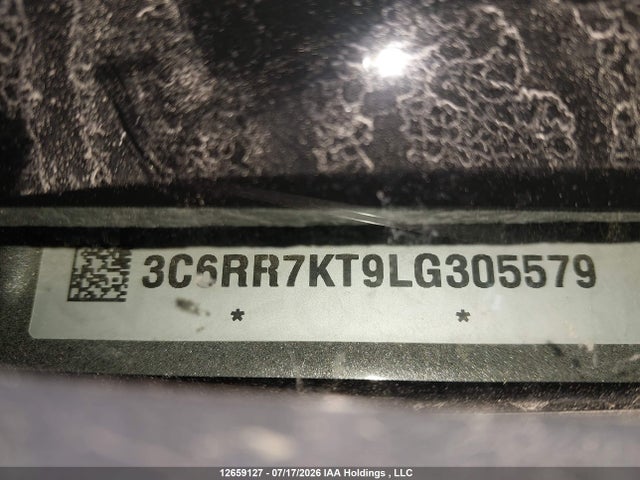 12659127 :رقم المزاد ، 3C6RR7KT9LG305579 vin ، 2020 Ram 1500 Classic St مزاد بيع