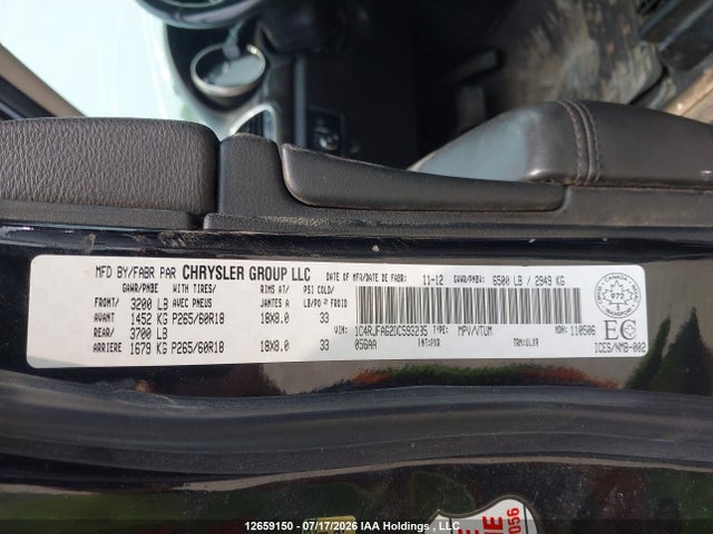 Aukcja sprzedaży 2013 Jeep Grand Cherokee Laredo, vin: 1C4RJFAG2DC593285, numer aukcji: 12659150