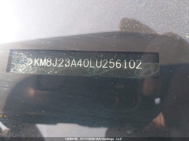 12659158 :رقم المزاد ، KM8J23A40LU256102 vin ، 2020 Hyundai Tucson Se مزاد بيع