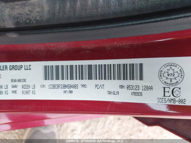 Aukcja sprzedaży 2011 Chrysler 200 S, vin: 1C3BC8FG3BN584083, numer aukcji: 12659178