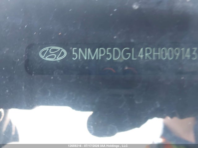 12659216 :رقم المزاد ، 5NMP5DGL4RH009143 vin ، 2024 Hyundai Santa Fe Ultimate Calligraphy مزاد بيع