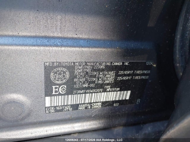 Toyota RAV4 2025 2T3RWRFV8SW262070 Image 9