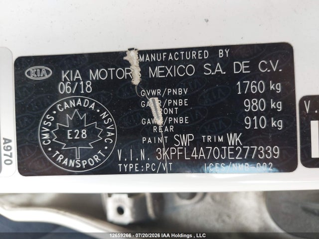 KIA Forte Lx/lx+ 2018 3KPFL4A70JE277339 Image 9
