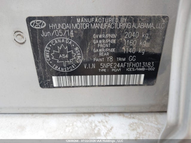 Hyundai SONATA GL 2015 5NPE24AF1FH013183 Image 17