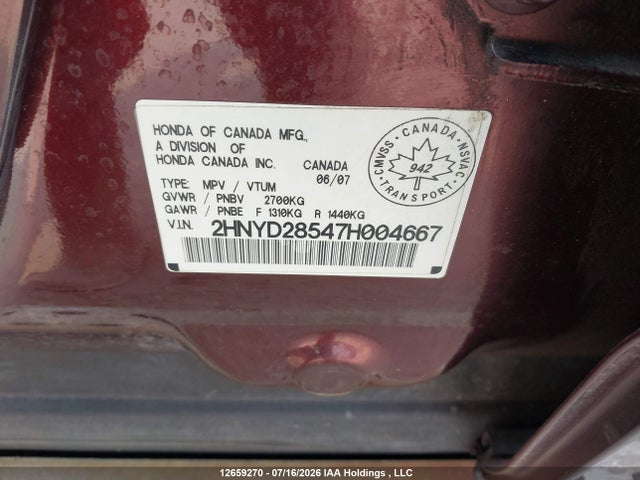 Aukcja sprzedaży 2007 Acura Mdx Sport, vin: 2HNYD28547H004667, numer aukcji: 12659270
