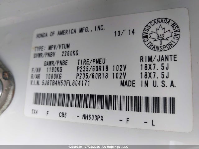 Acura Rdx Technology 2015 5J8TB4H53FL804171 Image 20