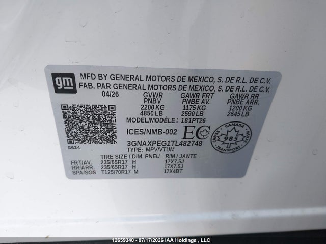 Chevrolet EQUINOX LT 2026 3GNAXPEG1TL482748 Image 9