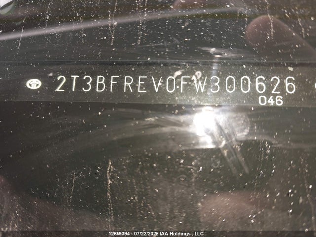 Продажа на аукционе авто 2015 Toyota Rav4 Le, vin: 2T3BFREV0FW300626, номер лота: 12659394