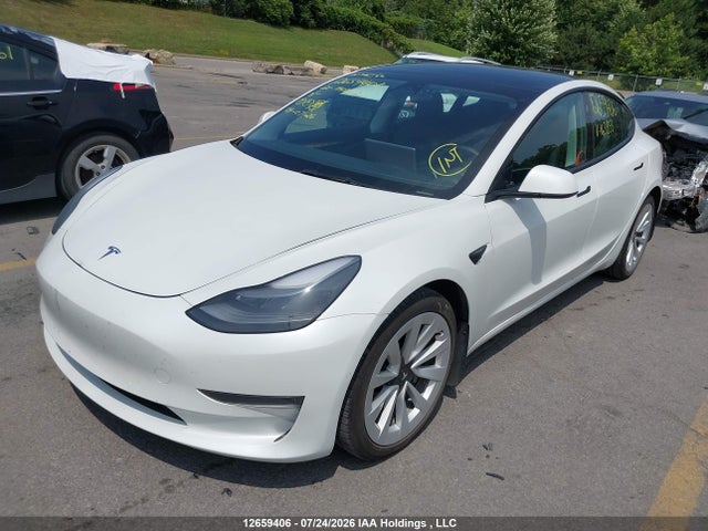 12659406 :رقم المزاد ، 5YJ3E1EA1NF163853 vin ، 2022 Tesla Model 3 Rwd/standard Range مزاد بيع