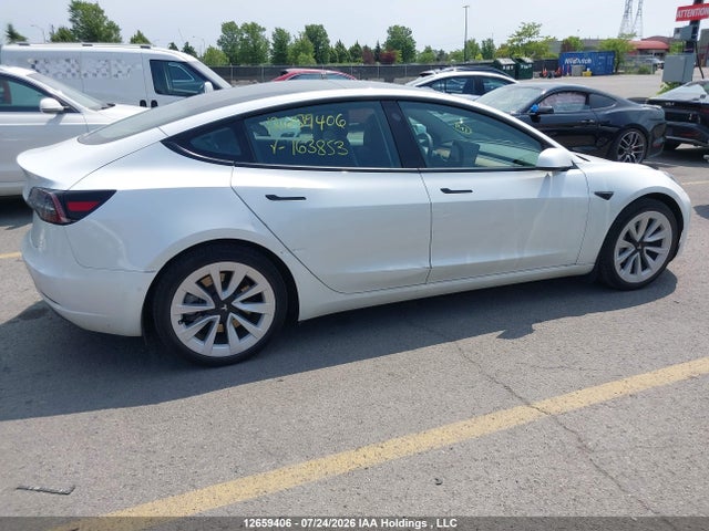 12659406 :رقم المزاد ، 5YJ3E1EA1NF163853 vin ، 2022 Tesla Model 3 Rwd/standard Range مزاد بيع
