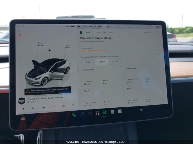 12659406 :رقم المزاد ، 5YJ3E1EA1NF163853 vin ، 2022 Tesla Model 3 Rwd/standard Range مزاد بيع
