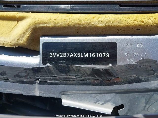 2020 Volkswagen Tiguan Comfortline/iq Drive მანქანა იყიდება აუქციონზე, vin: 3VV2B7AX5LM161079, აუქციონის ნომერი: 12659421