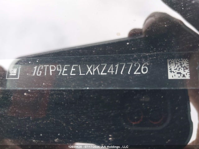 Aukcja sprzedaży 2019 Gmc Sierra K1500 At4, vin: 1GTP9EELXKZ417726, numer aukcji: 12659428