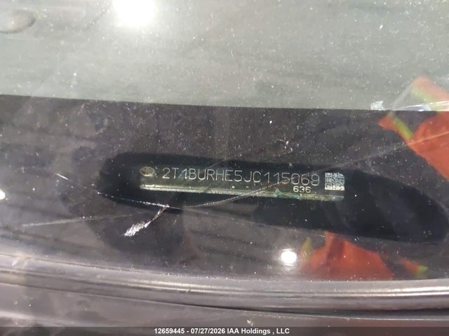 12659445 :رقم المزاد ، 2T1BURHE5JC115069 vin ، 2018 Toyota Corolla L/le/xle/se/xse مزاد بيع